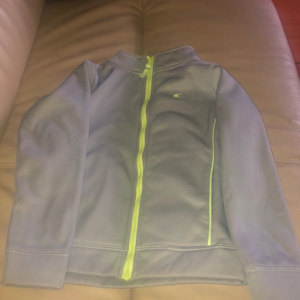 Carters grey sweater with lime green
